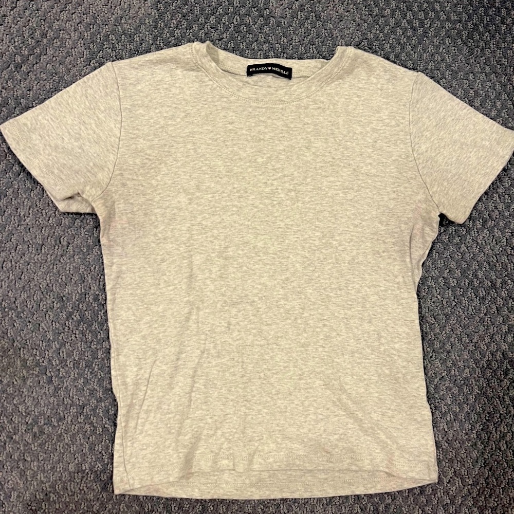 Brandy Melville Light Gray Tee